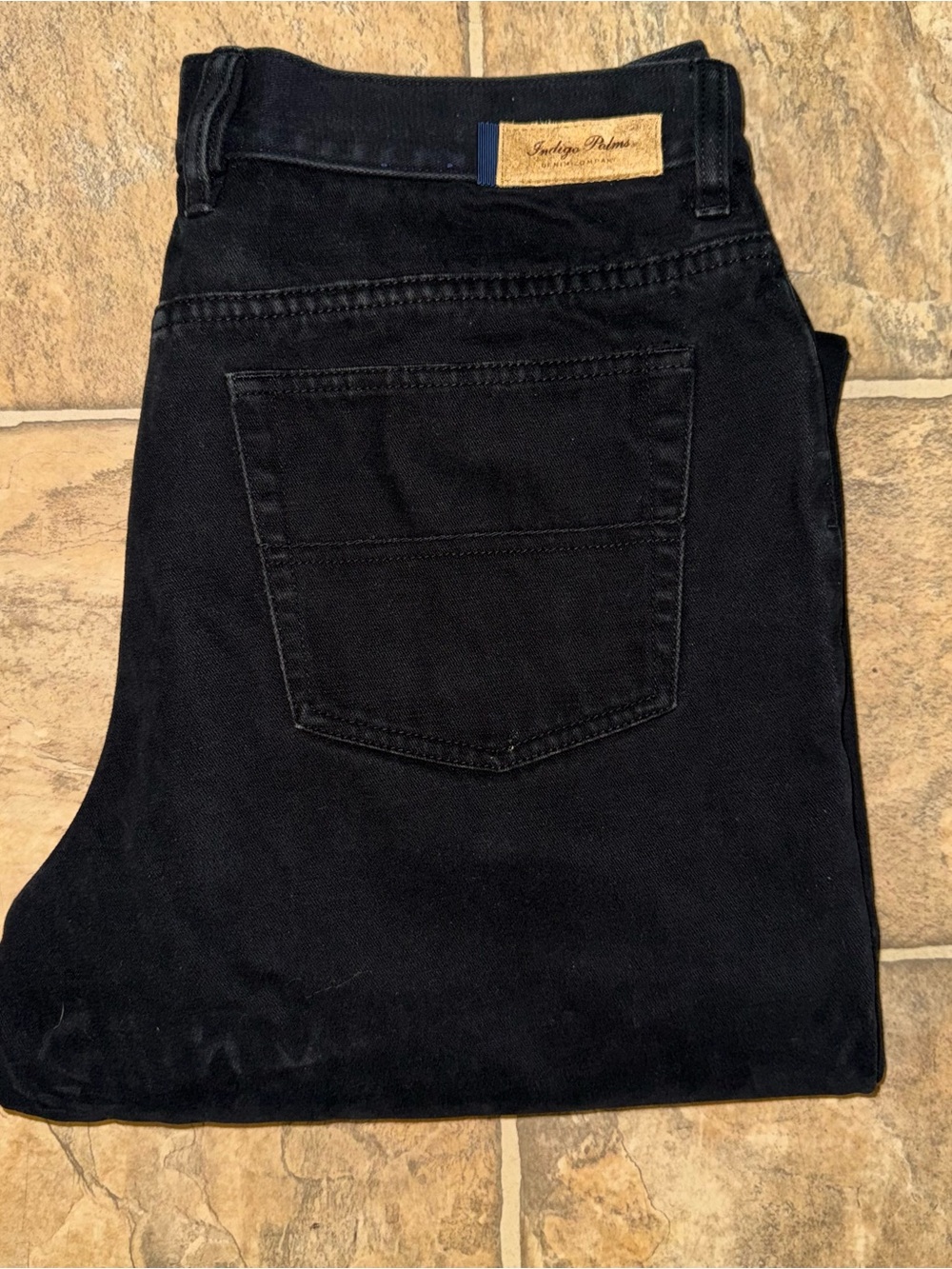 Indigo Palms Black Denim Jeans Size 35x30 GOOD CONDITION